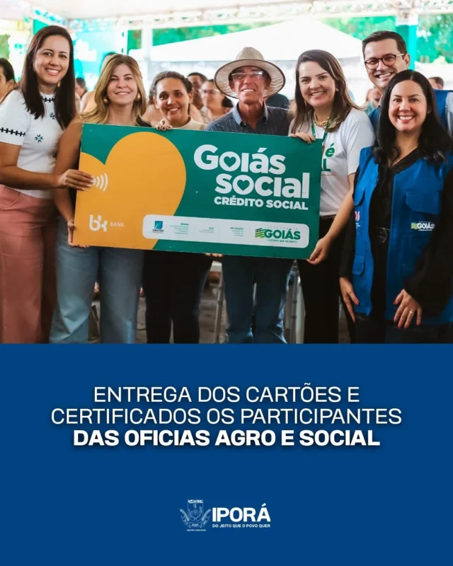 No último dia 27 de maio, a Prefeitura de Iporá marcou presença no evento Goiás Social, realizado na cidade de Jussara-GO.  Um encontro inspirador, com foco no fortalecimento das políticas públicas, inclusão e apoio às famílias em situação de vulnerabilidade.  Estar presente em iniciativas como essa reforça o nosso compromisso em buscar oportunidades, parcerias e soluções que façam a diferença na vida do nosso povo.  Seguimos juntos, trabalhando por uma Iporá cada vez mais humana, justa e solidária.  📍 Prefeitura de Iporá – Iporá do jeito que o povo quer.  #GoiásSocial #PolíticasPúblicas #InclusãoSocial #PrefeituraDeIporá #IporáDoJeitoQueOPovoQuer