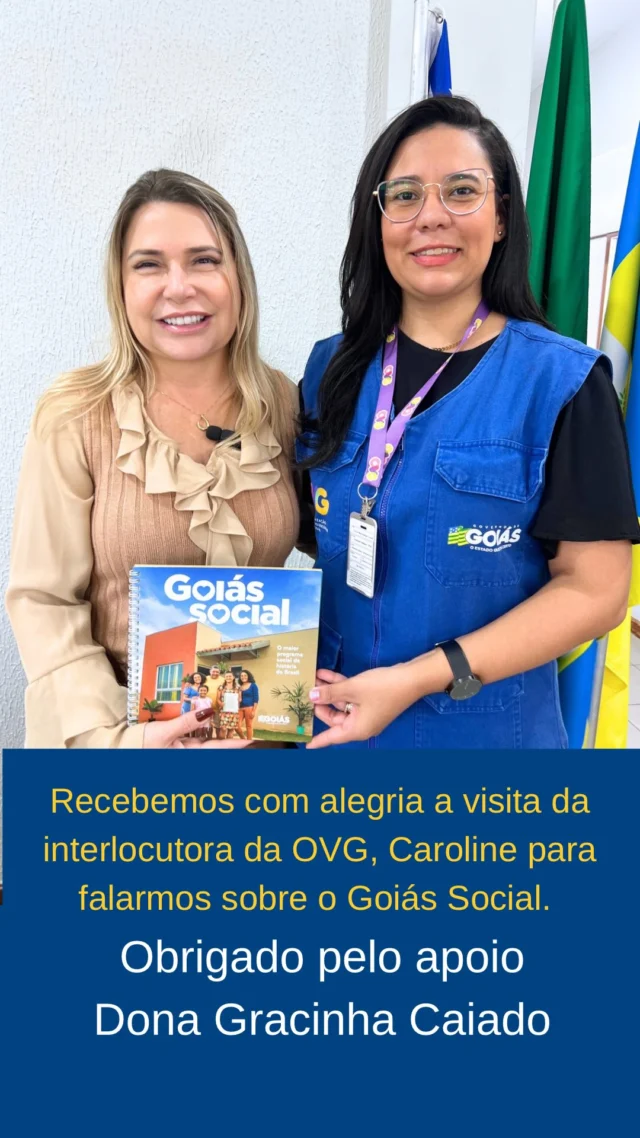 Hoje recebemos com alegria a visita da interlocutora da OVG, Caroline, enviada pela querida Dona @gracinhacaiado , que carrega em seu trabalho o coração solidário da Organização das Voluntárias de Goiás.   Com diálogo, parceria e compromisso, seguimos firmes no propósito de atender cada família iporaense com dignidade e amor. Nossa gratidão pela presença e por fortalecer essa rede de cuidado social que aquece vidas.   Seja sempre bem-vinda, Caroline! E o nosso abraço carinhoso à Dona Gracinha! Iporá está de portas e corações abertos!   #PrefeituraDeIporá #GestãoComAmor #ParceriaQueTransforma #OVG #AssistênciaSocial #CuidarDasPessoas