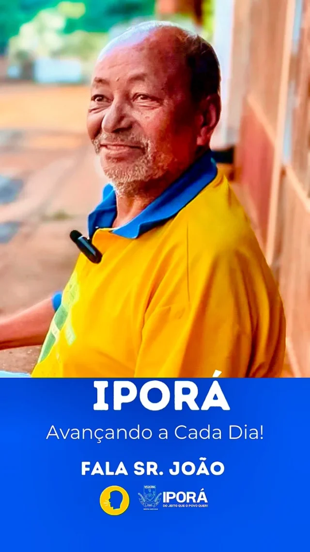 Iporá avançando a cada dia  A cidade segue seu caminho de progresso, e os cidadãos já começam a sentir a diferença. O primeiro depoimento vem do Sr. João, que destacou a importância das ações da nova gestão para melhorar Iporá. Ele elogiou o trabalho de tapa-buracos, ressaltando que cada melhoria, por menor que seja, representa um avanço para o bem-estar da população.   Com dedicação e compromisso, Iporá segue no rumo do crescimento, ouvindo os cidadãos e promovendo mudanças que fazem a diferença no dia a dia de todos.  #IporáAvançando  #ProgressoParaTodos  #CidadeMelhor  #GestãoQueCuida  #TapaBuracoFeito  #TransformandoIporá  #CompromissoComACidade