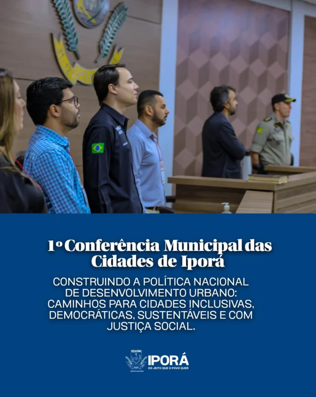 #TBT 📸 Na última sexta-feira, 27 de junho de 2025, Iporá foi palco da I Conferência Municipal das Cidades, um momento histórico de construção coletiva e participação social! 🏙️✨  Com o tema “Construindo a Política Nacional de Desenvolvimento Urbano: Caminhos para cidades inclusivas, democráticas, sustentáveis e com justiça social”, o evento reuniu representantes da sociedade civil, autoridades e comunidade para debater o futuro urbano que queremos para nosso município. 💬🤝  Foi um dia de escuta, troca de ideias e muito compromisso com a cidade! Porque juntos pensamos e construímos a cidade que queremos! 💡🏛️  #Iporá #TBT #ConferênciaDasCidades #DesenvolvimentoUrbano #ParticipaçãoSocial #CidadesInclusivas #CidadesSustentáveis #MinistérioDasCidades #ConCidades #UniãoEReconstrução #ipora