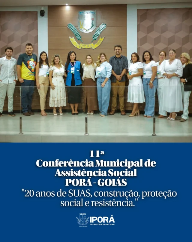 🧩✨ A 11ª Conferência Municipal de Assistência Social de Iporá está acontecendo!  Com o tema “Reconstrução do SUAS: o SUAS que temos e o SUAS que queremos”, estamos vivendo um momento de escuta, diálogo e construção coletiva em prol de uma assistência social mais forte, justa e participativa.  📍 A conferência está sendo realizada na Câmara Legislativa de Iporá, reunindo profissionais da área, usuários, representantes da sociedade civil e gestores públicos em um espaço de troca e fortalecimento da política de assistência social.  É emocionante ver tantas vozes se unindo em defesa do SUAS, refletindo sobre seus 20 anos de existência e projetando o futuro que queremos construir juntos. 💙  Acompanhe pelos nossos stories e venha fazer parte dessa história!   #SUAS20Anos #ConferênciaMunicipal #AssistênciaSocial #Iporá #CMAS #DireitosSociais #ReconstruçãoDoSUAS #ipora