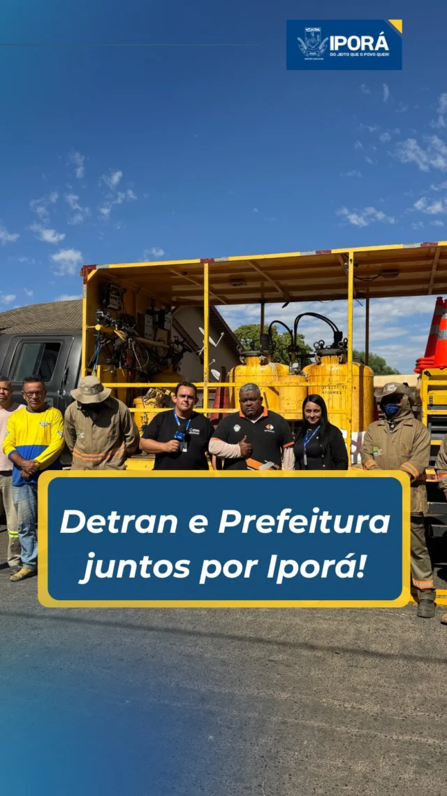 Mais segurança para todos! ⠀ As ruas centrais de Iporá estão recebendo nova sinalização viária graças à parceria entre o Detran Goiás e a Prefeitura de Iporá. ⠀ A ação visa melhorar a organização do trânsito, garantir mais segurança para pedestres e motoristas, além de valorizar a mobilidade urbana no nosso município. ⠀ Um trabalho feito com responsabilidade, pensando no bem-estar da nossa população. ⠀ #PrefeituraDeIporá #DetranGO #TrânsitoSeguro #IporáAvançando #SinalizaçãoViária #ParceriaQueFunciona
