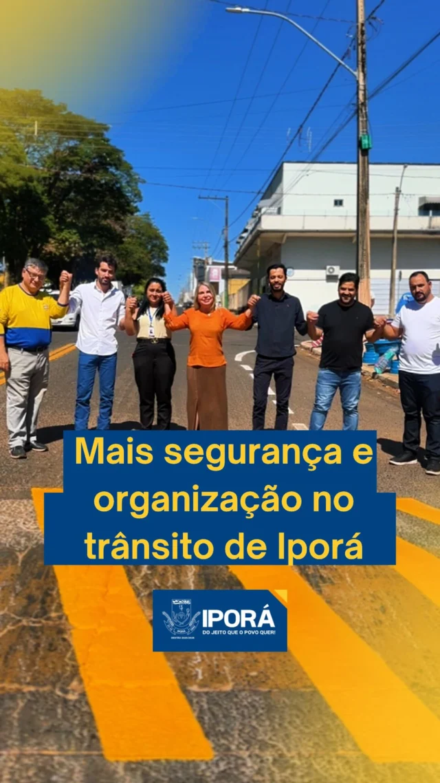 🚧 Prestação de contas para a população 🚧  A Prefeitura de Iporá realizou serviços de pintura e sinalização das ruas, reforçando o compromisso com a segurança e organização do trânsito.  O trabalho foi feito em parceria com o Delegado Valdir, o Detran, o Governador Ronaldo Caiado e a Câmara de Vereadores, unindo esforços para melhorar a mobilidade urbana e o bem-estar de todos.  ✅ Trabalho em equipe que transforma nossa cidade!  #TrabalhoQueTransforma #PrestaçãoDeContas #MobilidadeUrbana #SegurançaNoTrânsito #PrefeituraDeIporá
