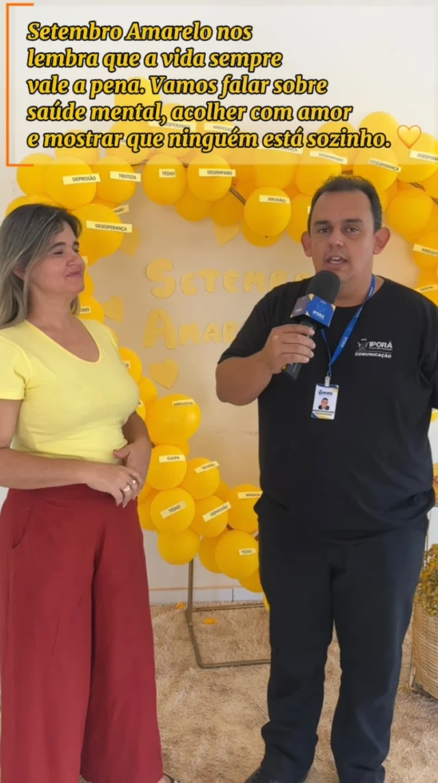 💛 Hoje aconteceu o lançamento oficial da Campanha Setembro Amarelo em nosso município, em parceria com o CRAS, CREAS e Secretaria de Saúde.  A coordenadora do CRAS, Vanúbia, ressaltou a relevância da iniciativa para a conscientização sobre a prevenção ao suicídio. Na ocasião, a psicóloga Natália, também do CRAS, apresentou a história do Setembro Amarelo, reforçando a importância do diálogo, da escuta e do cuidado com a saúde mental.  Juntos, fortalecemos essa rede de apoio e valorização da vida. 💛  #SetembroAmarelo #ValorizaçãoDaVida #SaúdeMental #Iporá