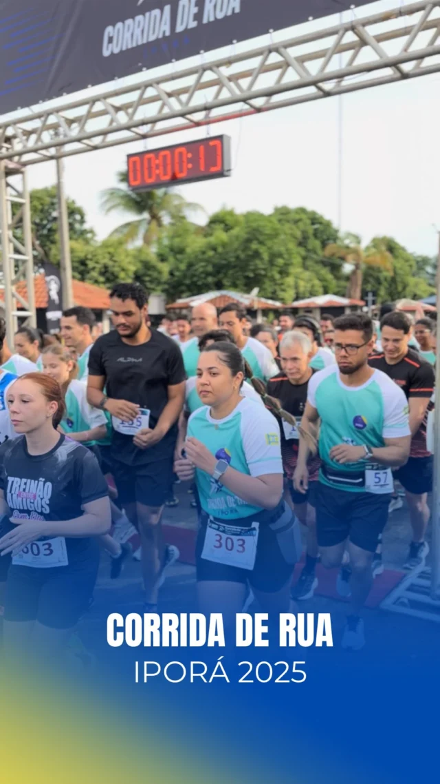 Corrida de Rua Iporá 2025  Em comemoração aos 77 anos de Iporá, nossa cidade amanheceu em movimento.  A corrida reuniu atletas, famílias e apaixonados pelo esporte, mostrando que saúde, união e qualidade de vida também fazem parte da nossa história.  Mais que uma competição, foi um momento de celebrar o que nos conecta e impulsiona: a força da nossa gente.  #Iporá77Anos #CorridaDeRua2025 #EsporteÉVida #CidadeEmMovimento #PrefeituraDeIporá #VivaIporá