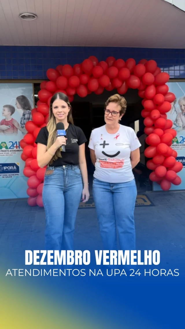 DEZEMBRO VERMELHO Mês de conscientização, prevenção e cuidado!  Hoje, na UPA 24h, estão sendo realizados atendimentos especiais em apoio à campanha do Dezembro Vermelho. A Dra. Doralice explica toda a dinâmica dessa ação que reforça a importância da informação, do diagnóstico precoce e do acolhimento.  Em Iporá, contamos também com o CTA/SAE, unidade especializada na testagem, diagnóstico, tratamento e aconselhamento para HIV. E, especialmente hoje, os testes rápidos estão sendo ampliados e oferecidos também na UPA 24h:  ✔️ HIV ✔️ Sífilis ✔️ Hepatite B ✔️ Hepatite C ✔️ Aconselhamento e orientações para quem tem dúvidas ou precisa de apoio  A Gestão Municipal reforça: cuidar da saúde é um ato de responsabilidade e proteção. Procure atendimento, tire suas dúvidas e faça o teste. Informação salva vidas!  #DezembroVermelho #Saúde #Prevenção