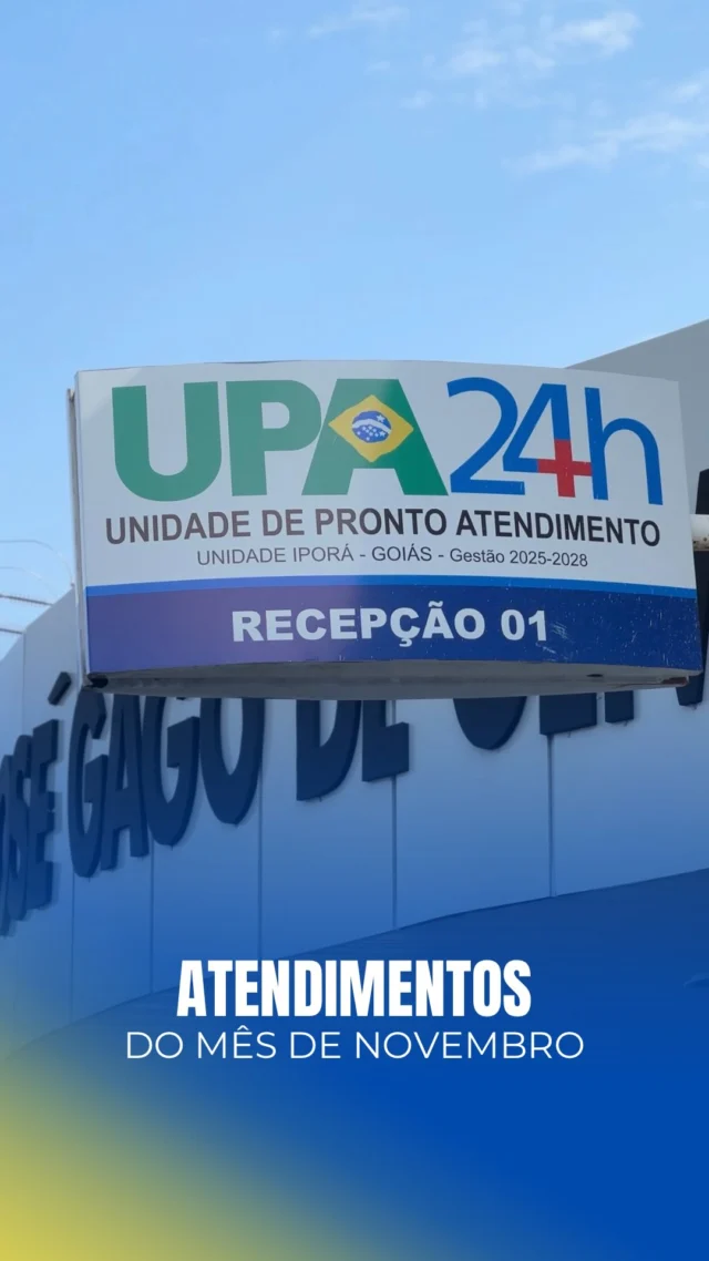 Atendimentos do Mês de Novembro  A gestão municipal segue atuando com compromisso, organização e responsabilidade para ampliar o acesso da população aos serviços públicos.  Durante o mês de novembro, tivemos diversos atendimentos na UPA 24 horas, reforçando o cuidado com a população e a eficiência no trabalho das nossas equipes.  Cada ação realizada representa o esforço diário para oferecer mais qualidade de vida, acolhimento e resultados que fazem a diferença no dia a dia da comunidade.  Confira alguns dos atendimentos e serviços que marcaram este mês de trabalho contínuo.  #GestãoMunicipal #TrabalhoQueTransforma #Iporá